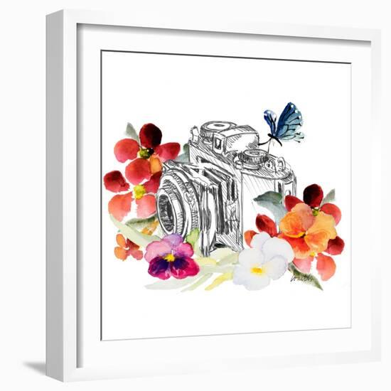 Camera Sketch on Fall Floral II-Lanie Loreth-Framed Art Print