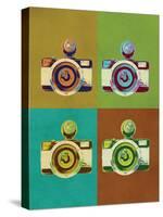 Camera Vintage Style Pop Art Poster-null-Stretched Canvas