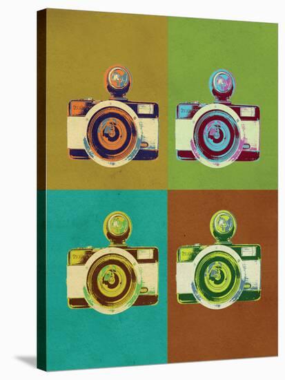 Camera Vintage Style Pop Art Poster-null-Stretched Canvas