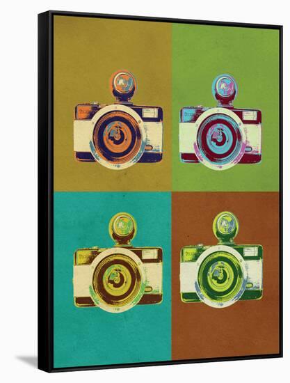 Camera Vintage Style Pop Art Poster-null-Framed Stretched Canvas