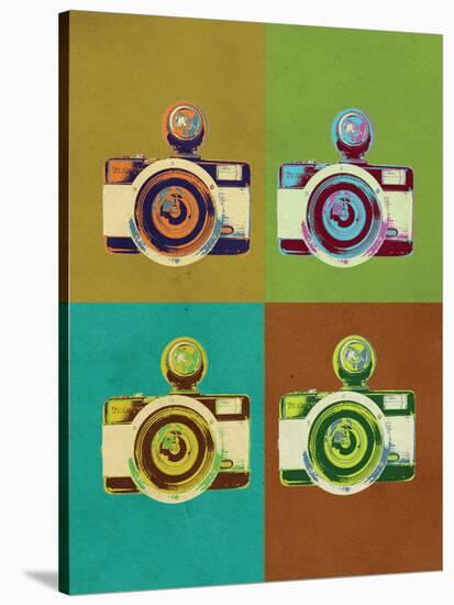 Camera Vintage Style Pop Art Poster-null-Stretched Canvas