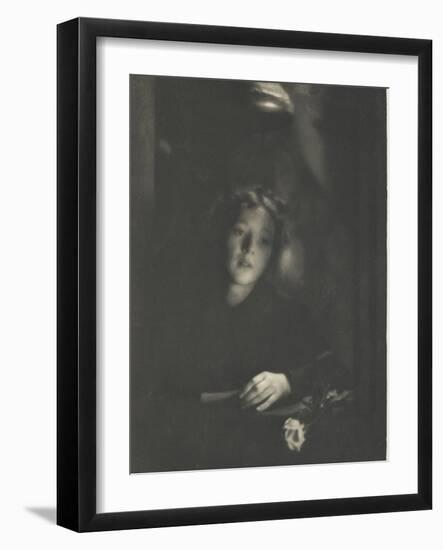 Camera Work july 1908 : Girl with Rose-Clarence White-Framed Giclee Print