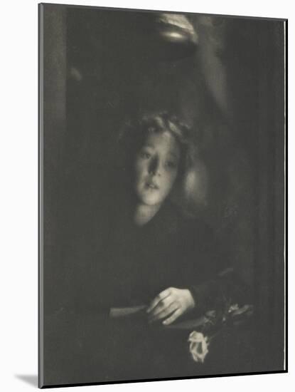 Camera Work july 1908 : Girl with Rose-Clarence White-Mounted Giclee Print