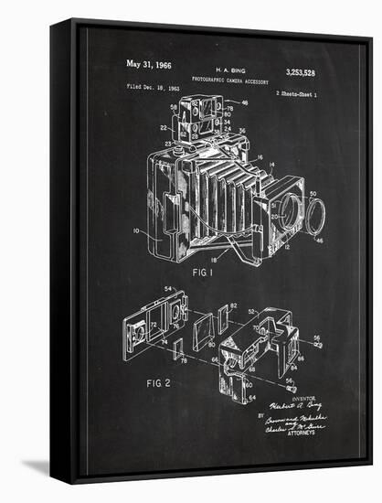 Camera-Patent-Framed Stretched Canvas