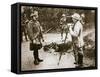 Cameraman filming a wounded soldier, Somme campaign, France, World War I, 1916-Unknown-Framed Stretched Canvas