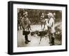 Cameraman filming a wounded soldier, Somme campaign, France, World War I, 1916-Unknown-Framed Photographic Print