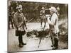 Cameraman filming a wounded soldier, Somme campaign, France, World War I, 1916-Unknown-Mounted Photographic Print