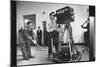 Cameraman Nick Luppino Honing in TV Camera During 1st Broadcast at Newly Opened WICV-TV Station-Ralph Morse-Mounted Photographic Print