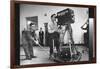 Cameraman Nick Luppino Honing in TV Camera During 1st Broadcast at Newly Opened WICV-TV Station-Ralph Morse-Framed Photographic Print