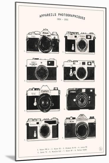 Cameras-Florent Bodart-Mounted Giclee Print