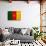 Cameroon Flag Design with Wood Patterning - Flags of the World Series-Philippe Hugonnard-Art Print displayed on a wall