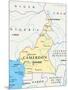 Cameroon Political Map-Peter Hermes Furian-Mounted Art Print