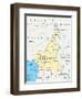 Cameroon Political Map-Peter Hermes Furian-Framed Art Print