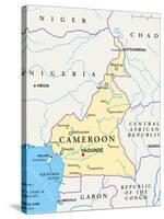 Cameroon Political Map-Peter Hermes Furian-Stretched Canvas