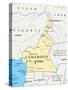 Cameroon Political Map-Peter Hermes Furian-Stretched Canvas