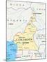 Cameroon Political Map-Peter Hermes Furian-Mounted Art Print