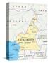 Cameroon Political Map-Peter Hermes Furian-Stretched Canvas