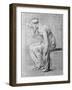 Camilla, Study for 'The Oath of the Horatii', C.1785 (Pencil on Paper)-Jacques-Louis David-Framed Giclee Print