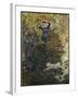 Camille and Jean in the Garden at Argenteuil-Claude Monet-Framed Giclee Print