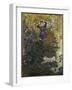 Camille and Jean in the Garden at Argenteuil-Claude Monet-Framed Giclee Print