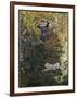 Camille and Jean in the Garden at Argenteuil-Claude Monet-Framed Giclee Print