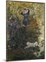 Camille and Jean in the Garden at Argenteuil-Claude Monet-Mounted Giclee Print