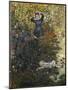 Camille and Jean in the Garden at Argenteuil-Claude Monet-Mounted Giclee Print
