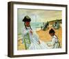 Camille at the Beach-Claude Monet-Framed Giclee Print