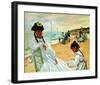 Camille at the Beach-Claude Monet-Framed Giclee Print