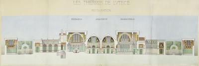 Roman Baths of Lutetia, Paris-Camille Bernard-Framed Stretched Canvas