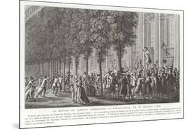 Camille Desmoulins Issues His Call to Arms Outside the Palais Royal-Jean Duplessis-bertaux-Mounted Giclee Print