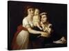 Camille Desmoulins with His Wife Lucile and Child-Jacques Louis David-Stretched Canvas