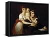 Camille Desmoulins with His Wife Lucile and Child-Jacques Louis David-Framed Stretched Canvas