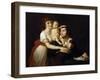 Camille Desmoulins with His Wife Lucile and Child-Jacques Louis David-Framed Giclee Print