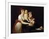 Camille Desmoulins with His Wife Lucile and Child-Jacques Louis David-Framed Giclee Print