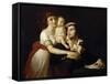 Camille Desmoulins with His Wife Lucile and Child-Jacques Louis David-Framed Stretched Canvas