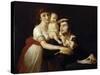 Camille Desmoulins with His Wife Lucile and Child-Jacques Louis David-Stretched Canvas