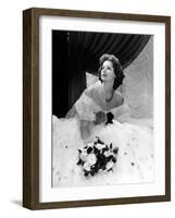 Camille, Greta Garbo, in a Gown by Adrian, 1936-null-Framed Photo