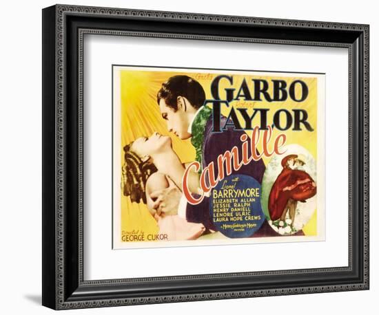 Camille, Greta Garbo, Robert Taylor, Greta Garbo, Robert Taylor, 1936-null-Framed Art Print