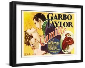 Camille, Greta Garbo, Robert Taylor, Greta Garbo, Robert Taylor, 1936-null-Framed Art Print