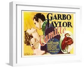 Camille, Greta Garbo, Robert Taylor, Greta Garbo, Robert Taylor, 1936-null-Framed Art Print