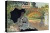 Camille in the Garden with Jean and His Nanny-Claude Monet-Stretched Canvas