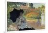 Camille in the Garden with Jean and His Nanny-Claude Monet-Framed Art Print