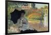 Camille in the Garden with Jean and His Nanny-Claude Monet-Framed Art Print