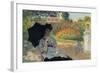 Camille In The Garden with Jean and His Nanny-Claude Monet-Framed Premium Giclee Print