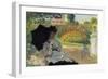 Camille In The Garden with Jean and His Nanny-Claude Monet-Framed Premium Giclee Print