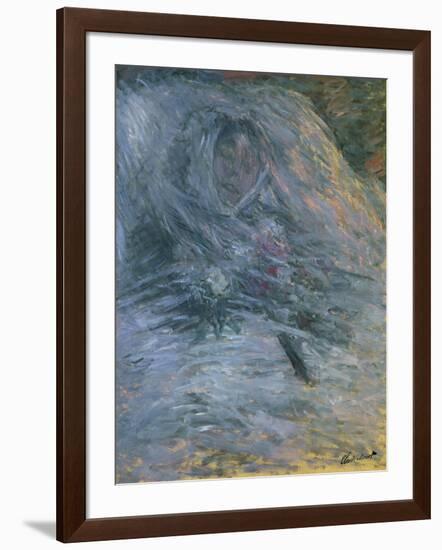 Camille Monet (1847-1879), First Wife of the Painter, on Her Deathbed, 1879-Claude Monet-Framed Giclee Print