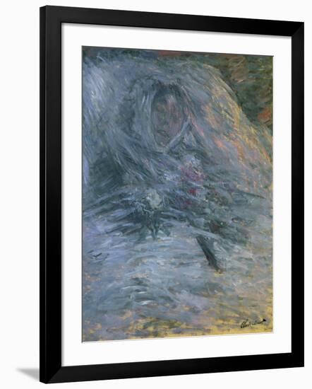 Camille Monet (1847-1879), First Wife of the Painter, on Her Deathbed, 1879-Claude Monet-Framed Giclee Print