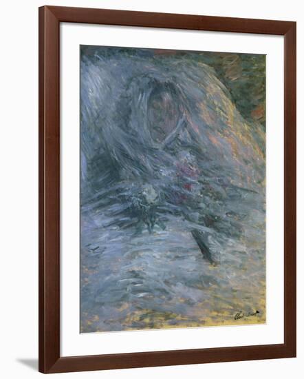 Camille Monet (1847-1879), First Wife of the Painter, on Her Deathbed, 1879-Claude Monet-Framed Giclee Print