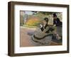 Camille Monet on a Garden Bench, 1873-Claude Monet-Framed Premium Giclee Print